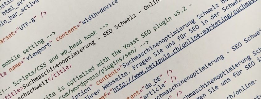 Metadescription im Quellcode einer Webseite